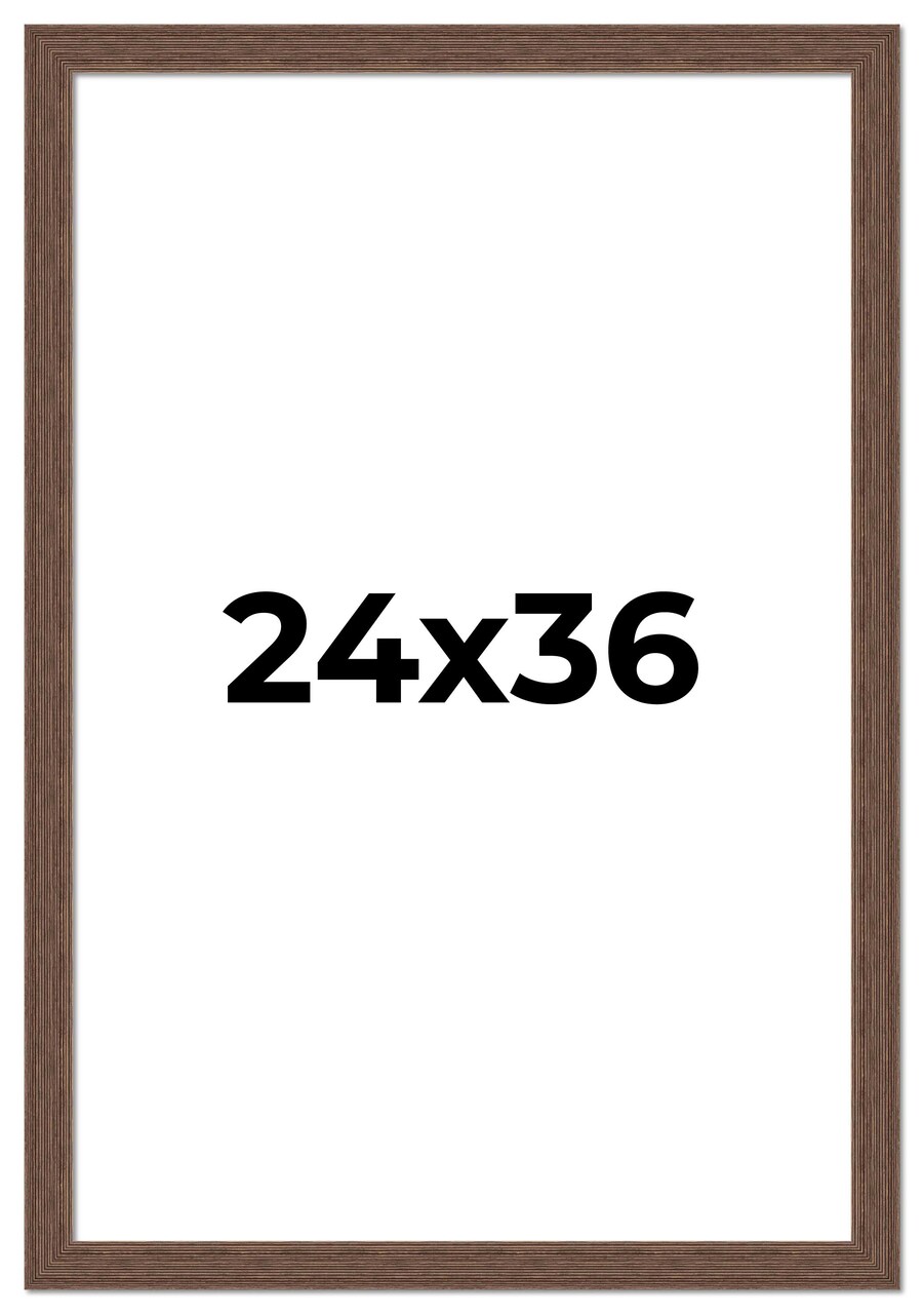 24x36 Wide Barnwood Picture Frame with UV-Resistant Acrylic & Acid Free Backing, Available in 6 Paint Finishes - Grey, Brown, White, and Black